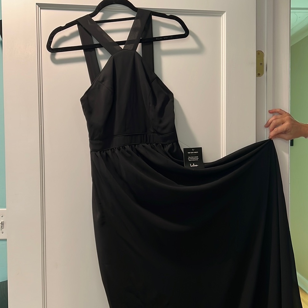 Lulus Black Floor Length Dress